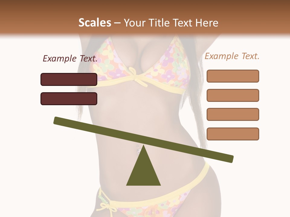 Girl In Swimsuit PowerPoint Template