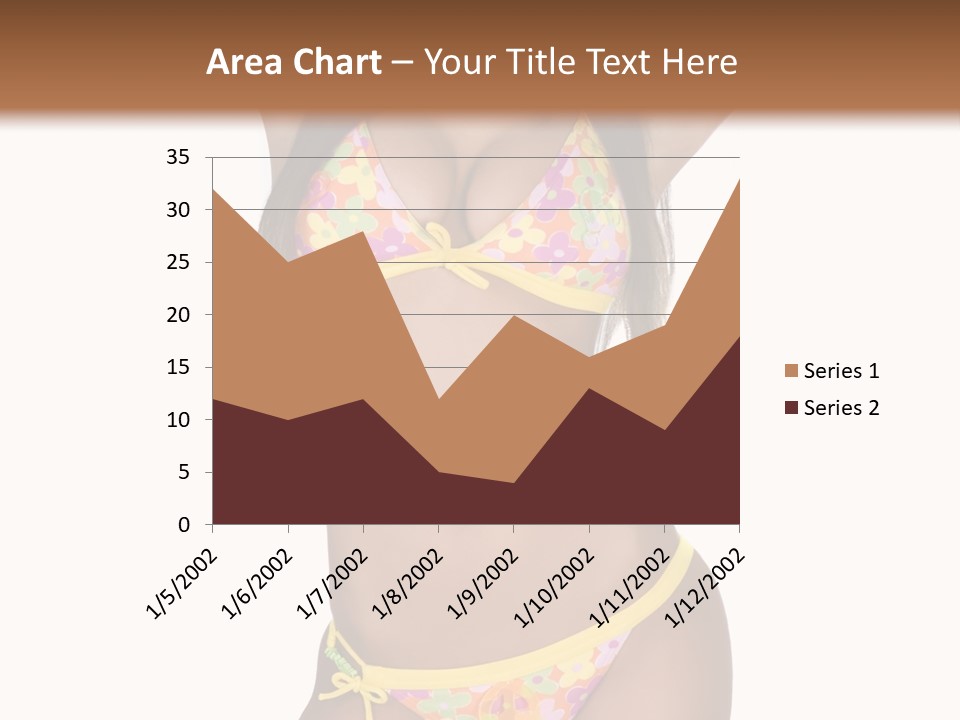 Girl In Swimsuit PowerPoint Template