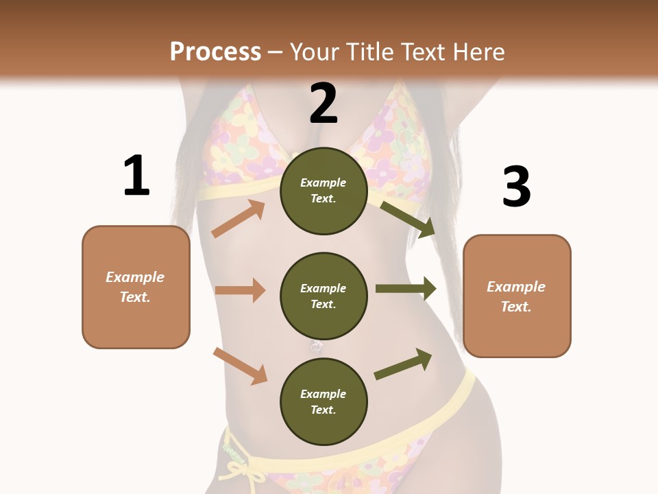 Girl In Swimsuit PowerPoint Template
