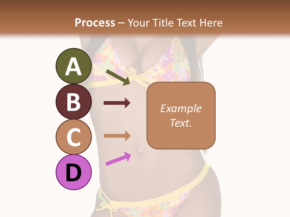 Girl In Swimsuit PowerPoint Template