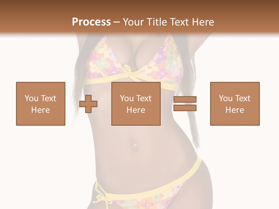 Girl In Swimsuit PowerPoint Template