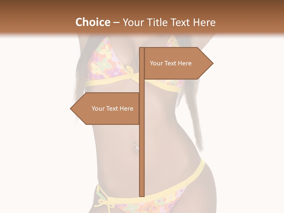 Girl In Swimsuit PowerPoint Template