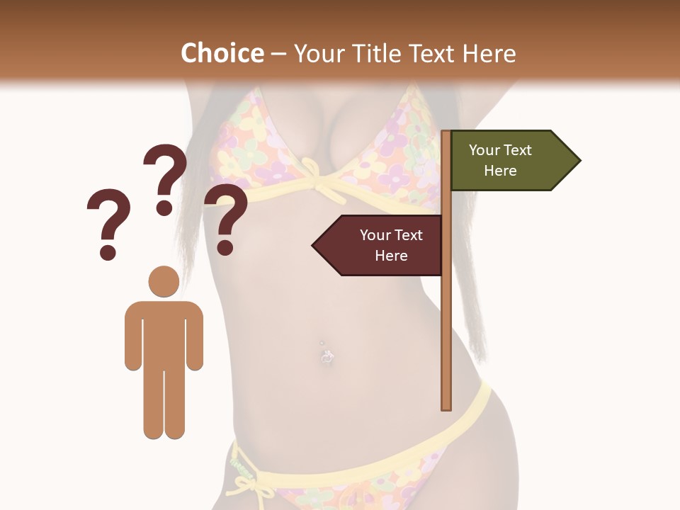 Girl In Swimsuit PowerPoint Template