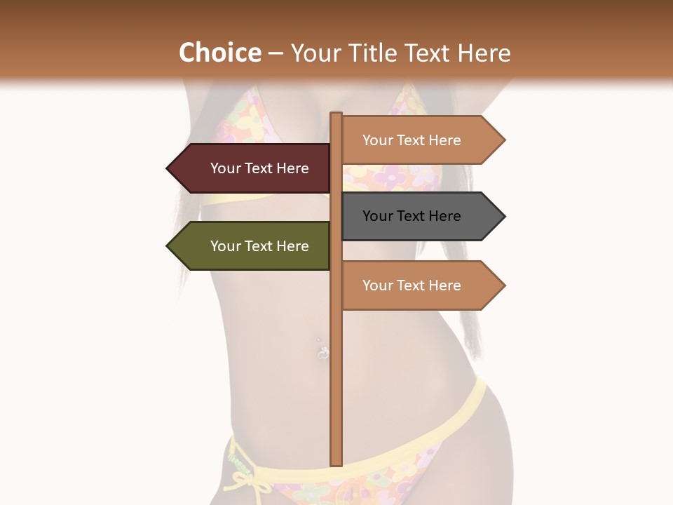 Girl In Swimsuit PowerPoint Template