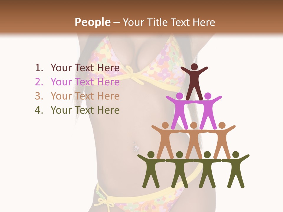 Girl In Swimsuit PowerPoint Template