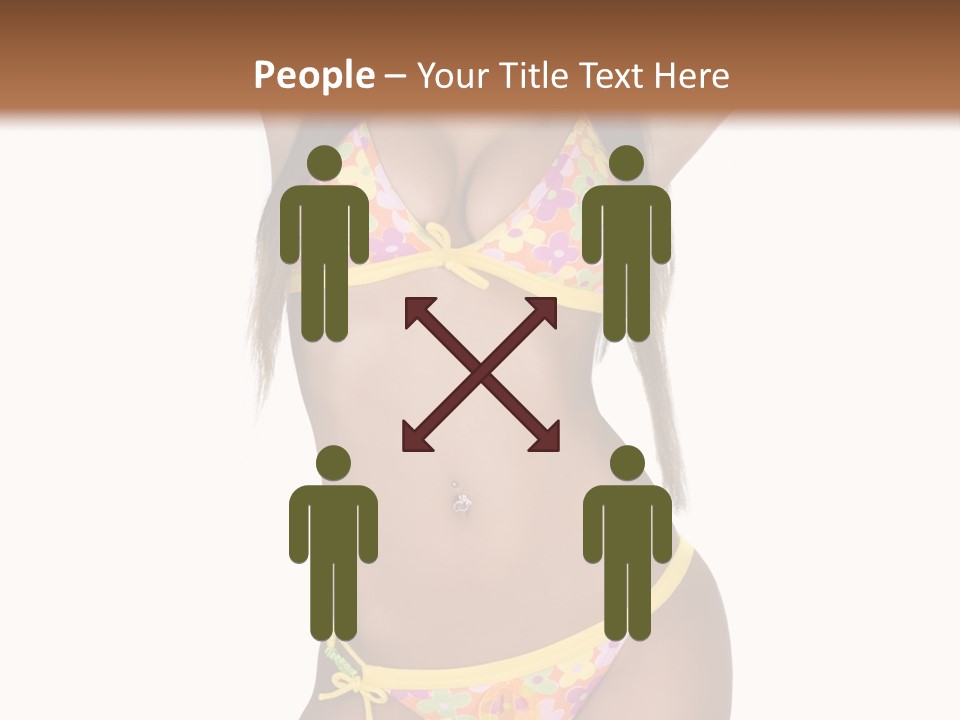 Girl In Swimsuit PowerPoint Template