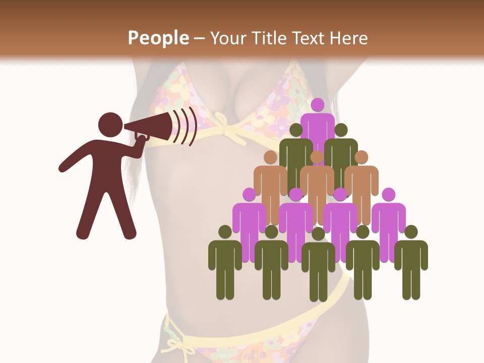 Girl In Swimsuit PowerPoint Template