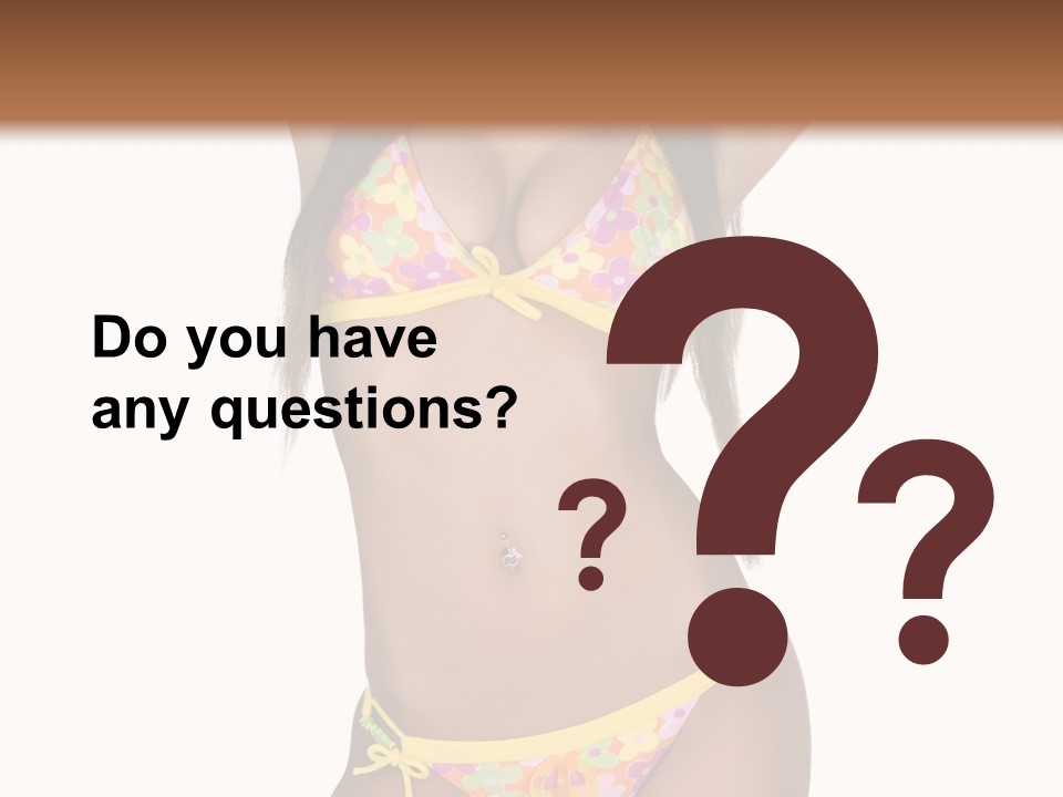 Girl In Swimsuit PowerPoint Template