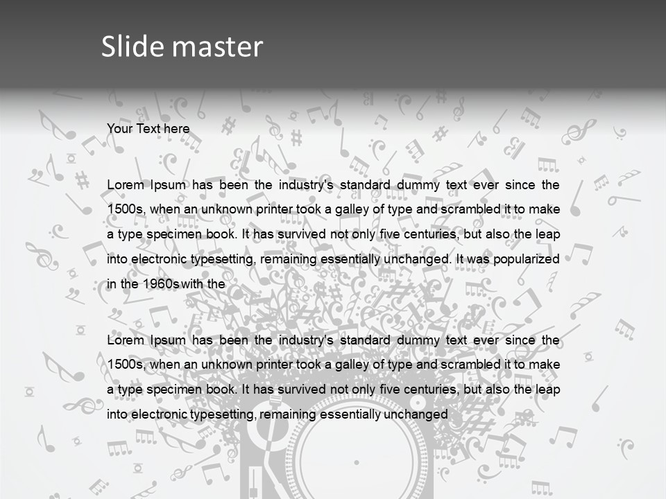 Music Plays From The Speaker PowerPoint Template