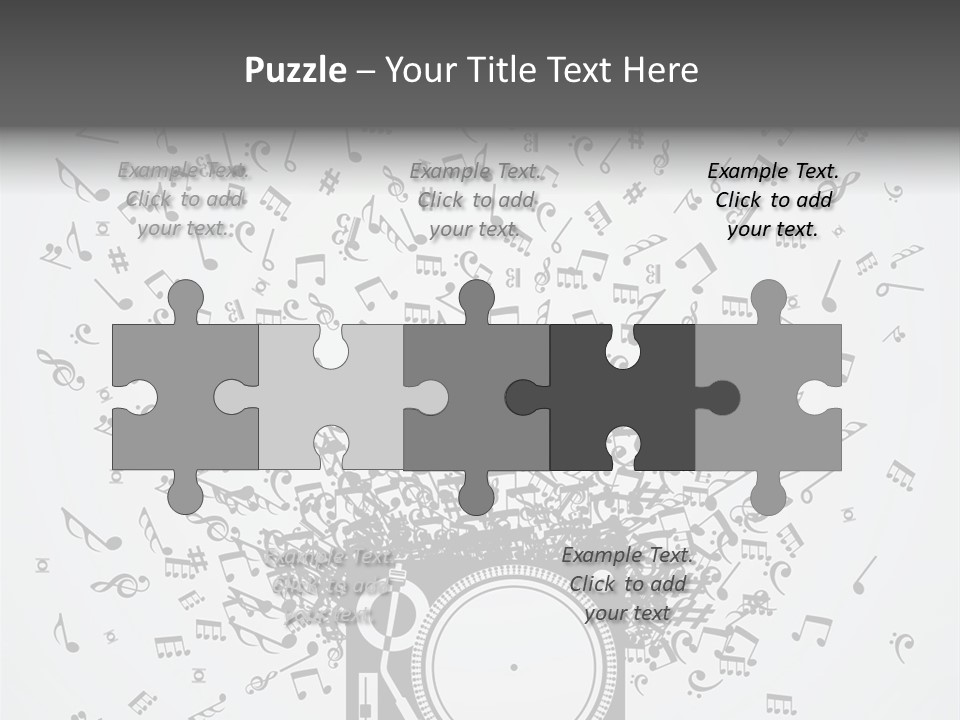 Music Plays From The Speaker PowerPoint Template