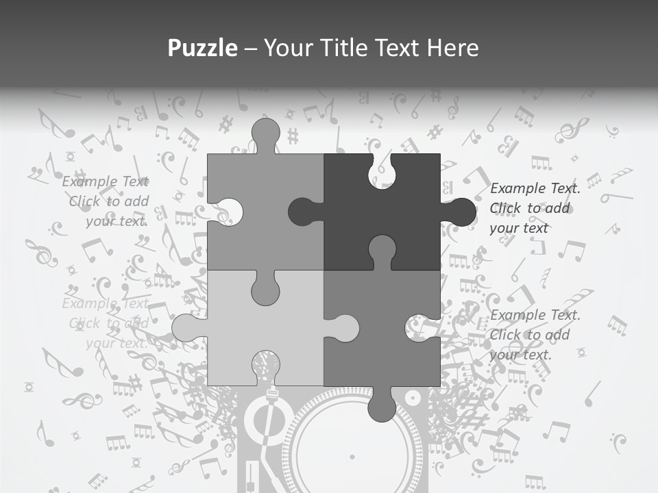 Music Plays From The Speaker PowerPoint Template