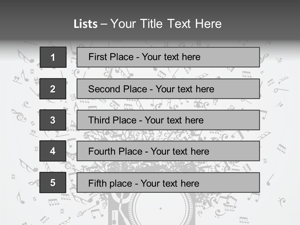 Music Plays From The Speaker PowerPoint Template