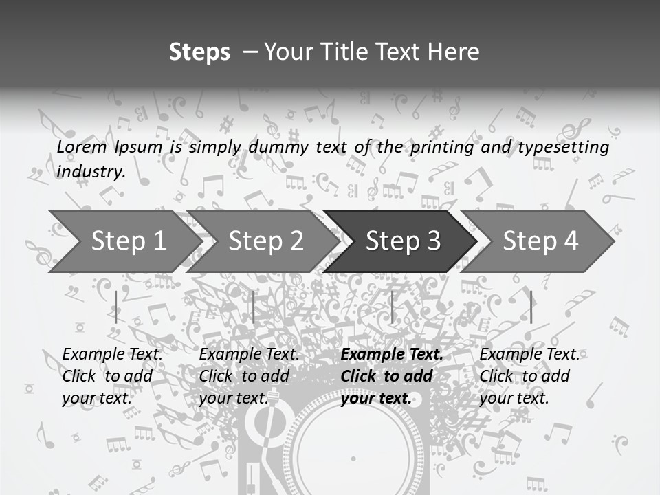 Music Plays From The Speaker PowerPoint Template