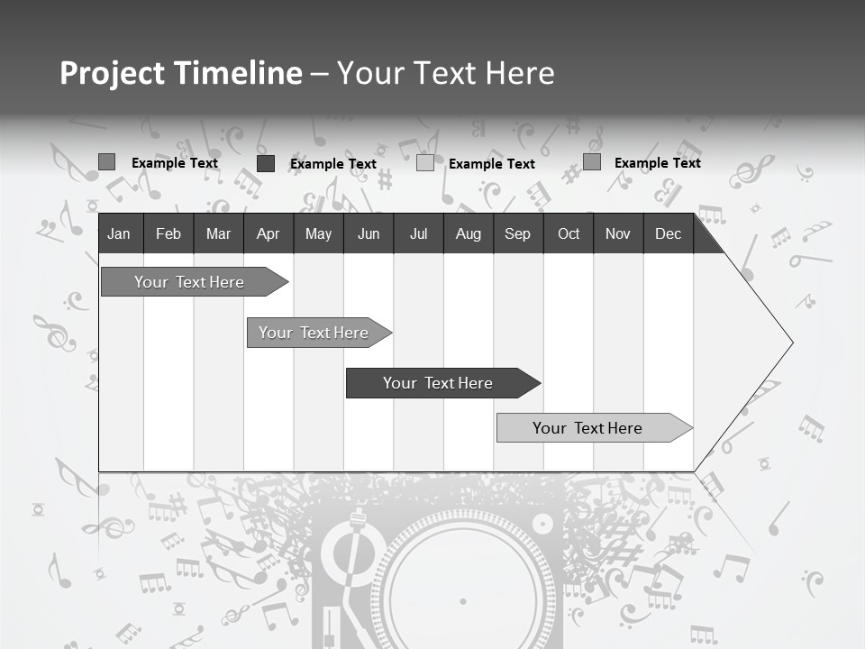 Music Plays From The Speaker PowerPoint Template