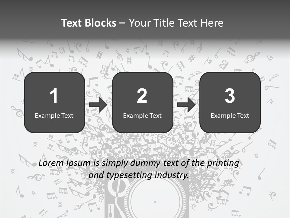 Music Plays From The Speaker PowerPoint Template