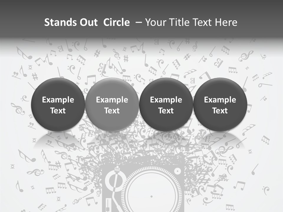 Music Plays From The Speaker PowerPoint Template