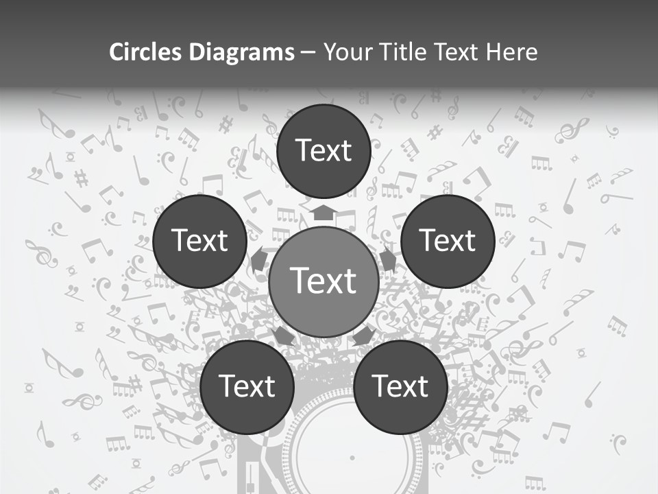 Music Plays From The Speaker PowerPoint Template