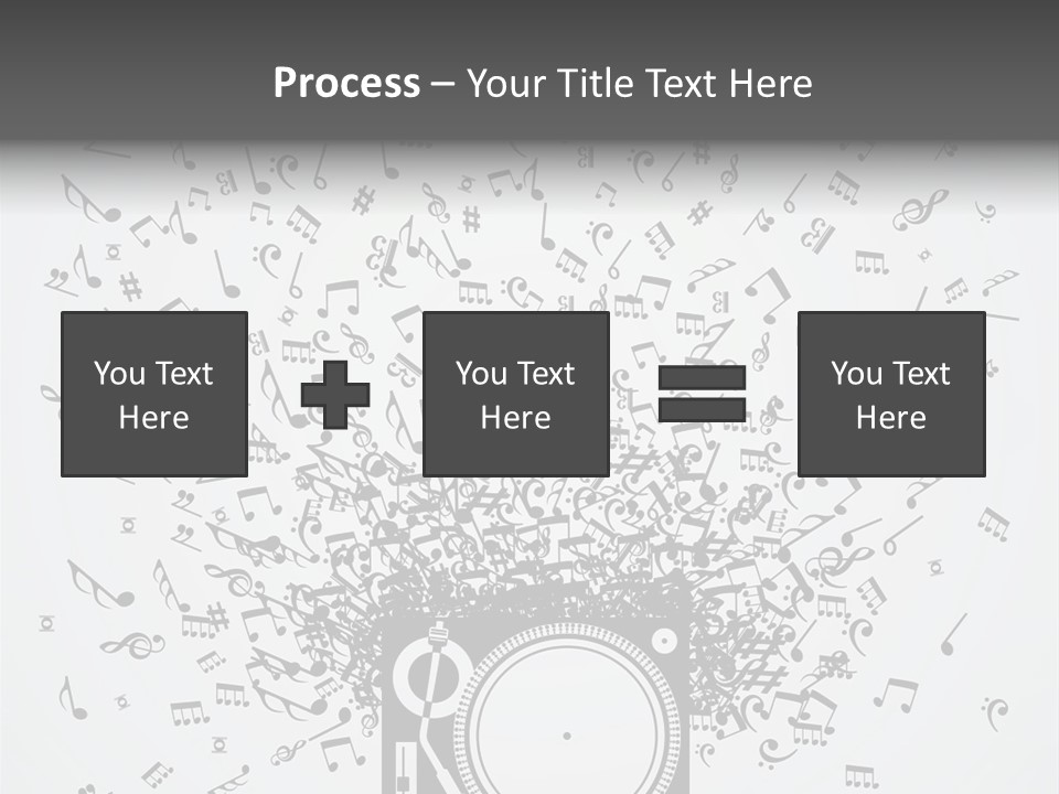 Music Plays From The Speaker PowerPoint Template