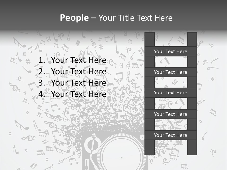Music Plays From The Speaker PowerPoint Template