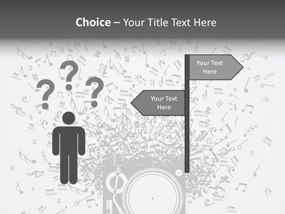 Music Plays From The Speaker PowerPoint Template