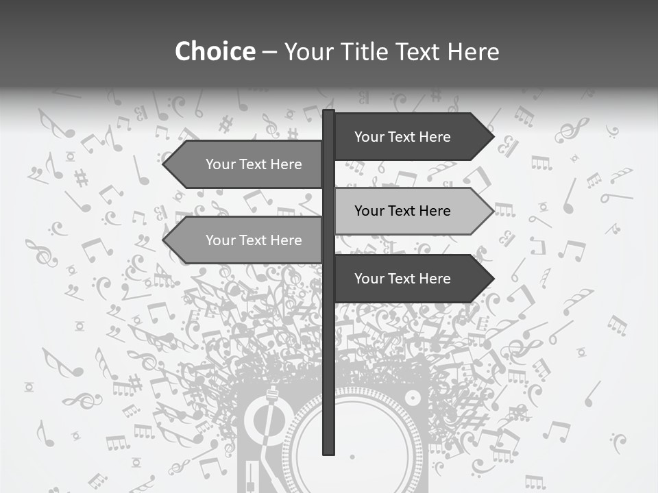 Music Plays From The Speaker PowerPoint Template