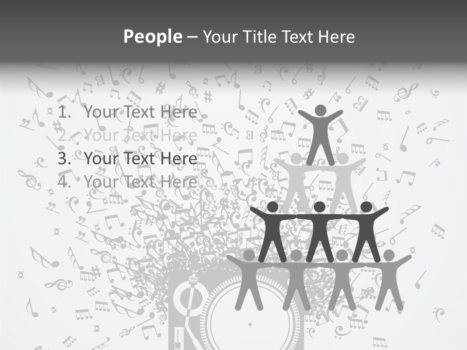 Music Plays From The Speaker PowerPoint Template