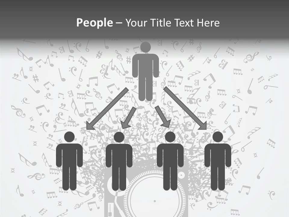 Music Plays From The Speaker PowerPoint Template