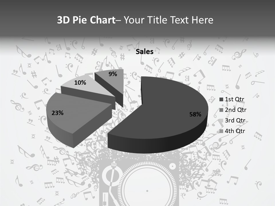 Music Plays From The Speaker PowerPoint Template