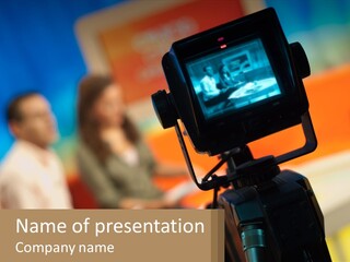 Shooting A Tv Show PowerPoint Template