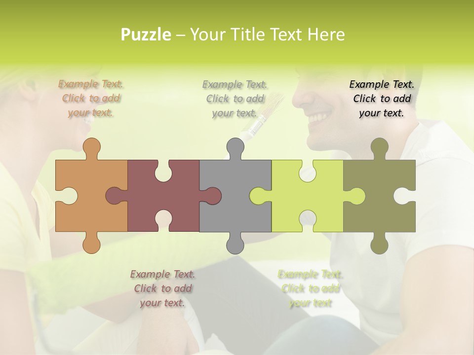 Girl And Man Making Repairs PowerPoint Template