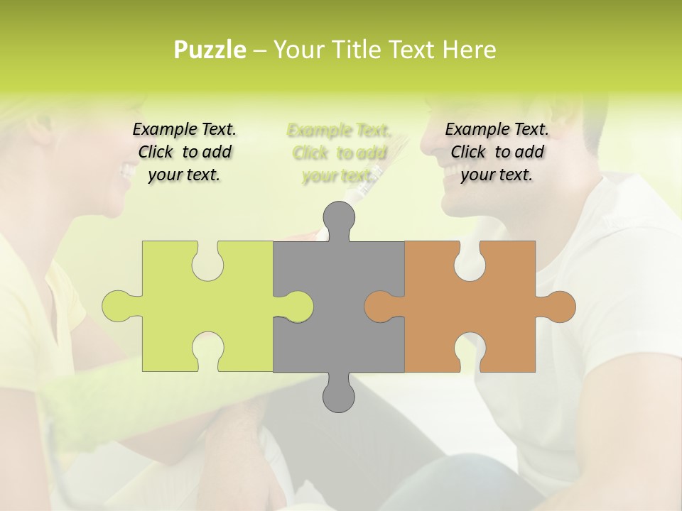 Girl And Man Making Repairs PowerPoint Template