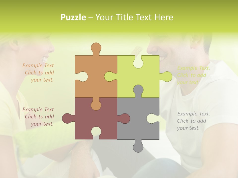 Girl And Man Making Repairs PowerPoint Template