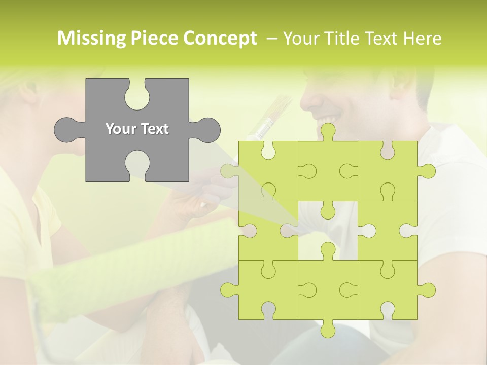 Girl And Man Making Repairs PowerPoint Template