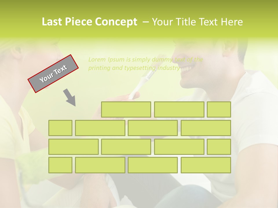 Girl And Man Making Repairs PowerPoint Template