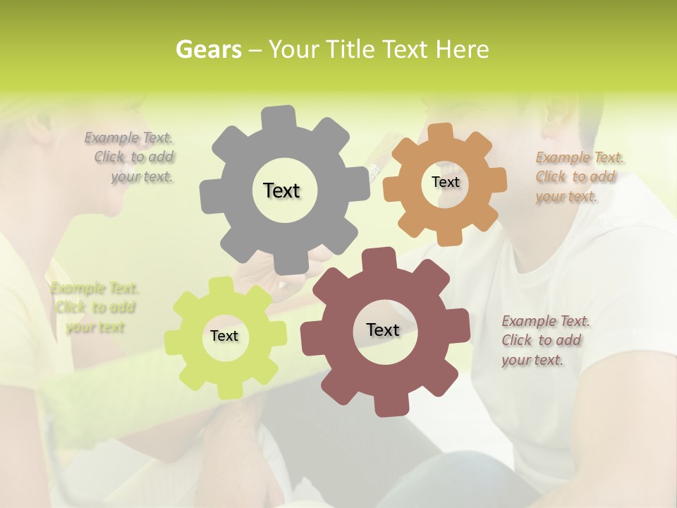 Girl And Man Making Repairs PowerPoint Template