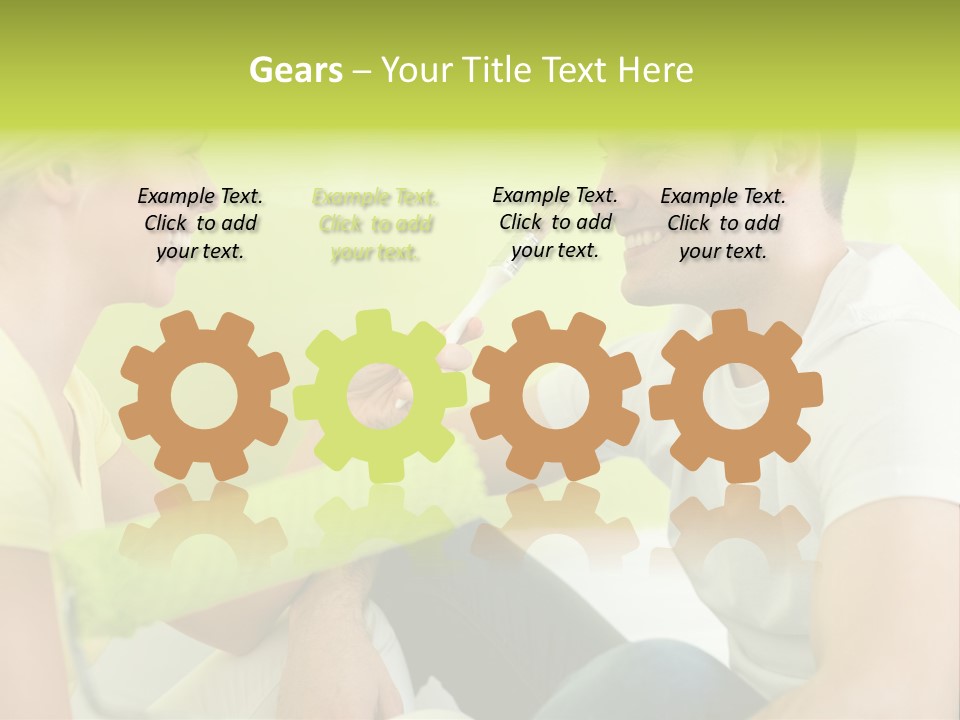 Girl And Man Making Repairs PowerPoint Template