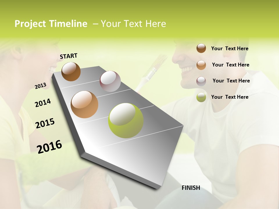 Girl And Man Making Repairs PowerPoint Template