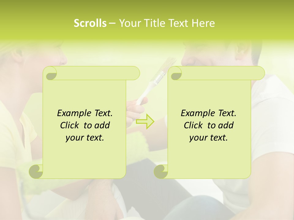 Girl And Man Making Repairs PowerPoint Template
