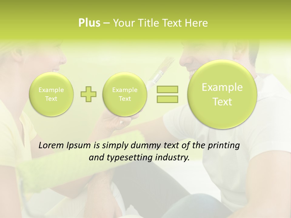 Girl And Man Making Repairs PowerPoint Template