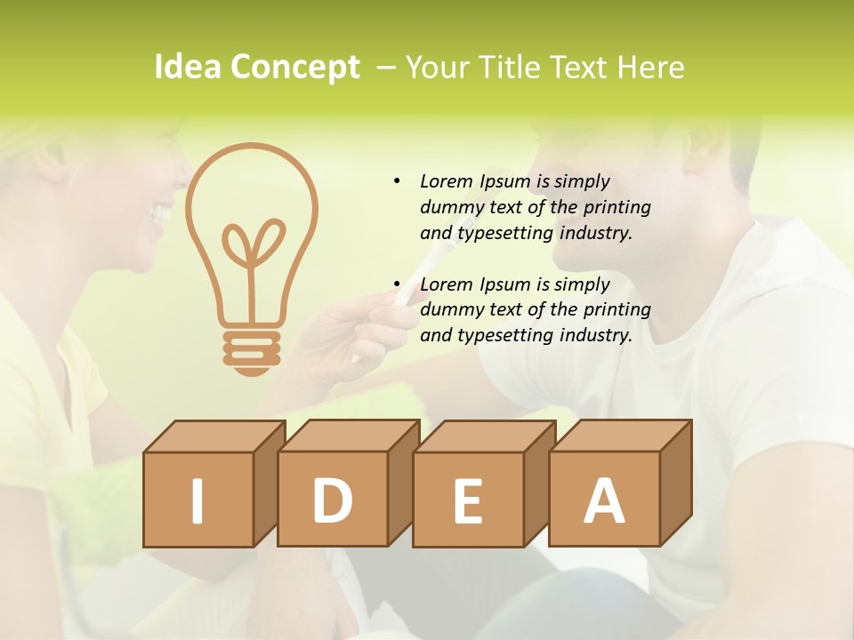 Girl And Man Making Repairs PowerPoint Template