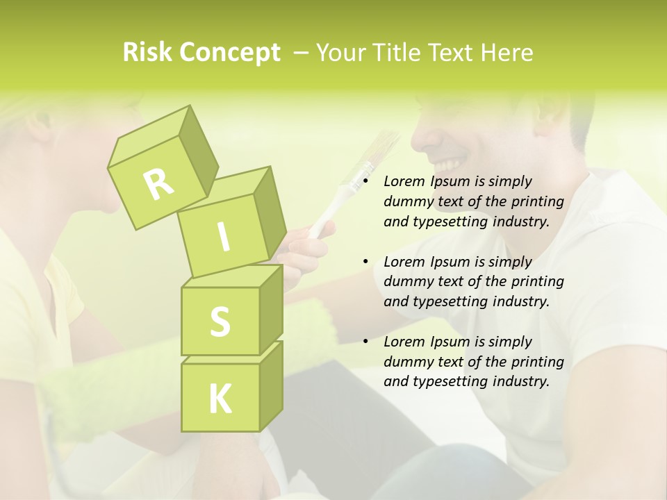 Girl And Man Making Repairs PowerPoint Template