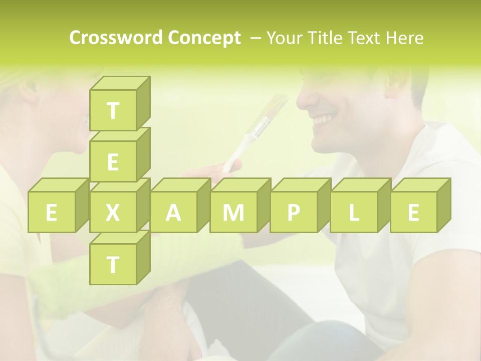 Girl And Man Making Repairs PowerPoint Template