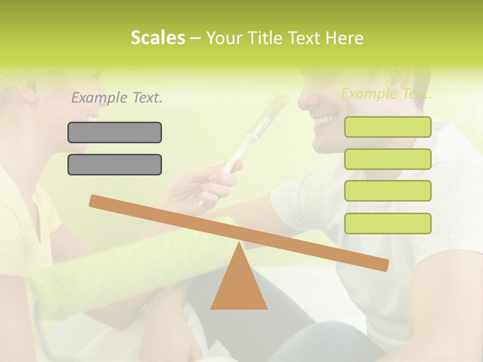 Girl And Man Making Repairs PowerPoint Template