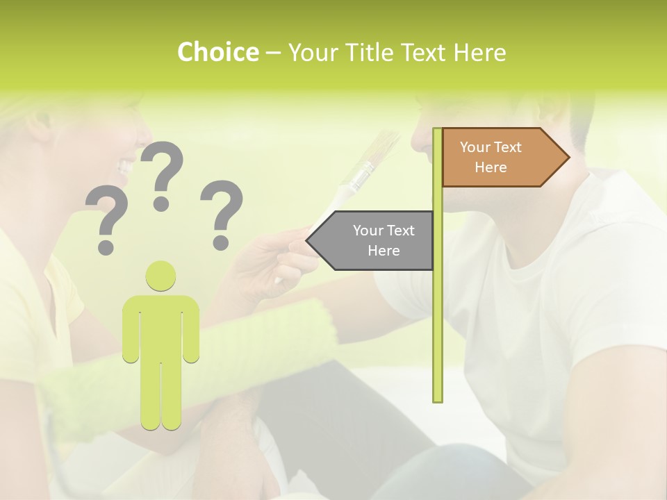 Girl And Man Making Repairs PowerPoint Template