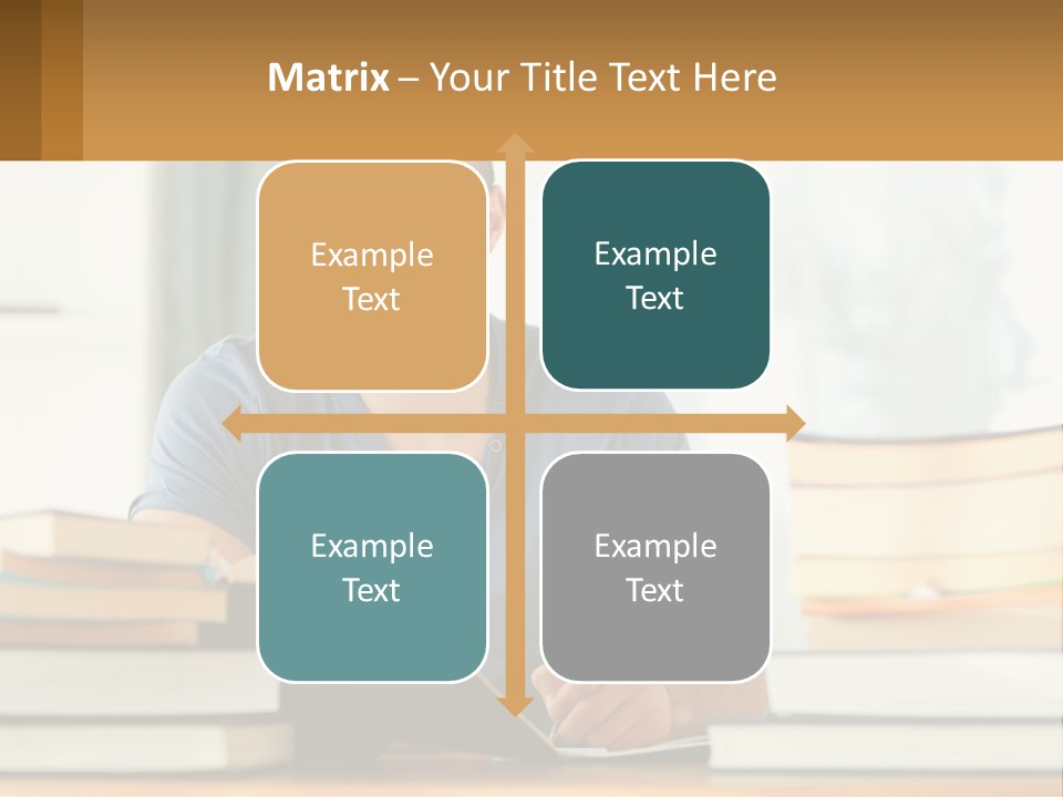 Man Writes A Report PowerPoint Template
