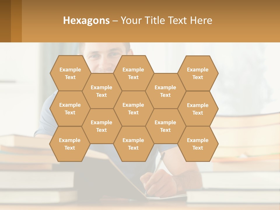 Man Writes A Report PowerPoint Template