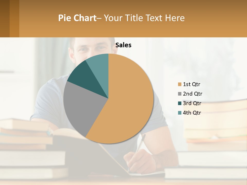 Man Writes A Report PowerPoint Template
