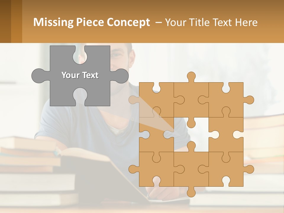 Man Writes A Report PowerPoint Template