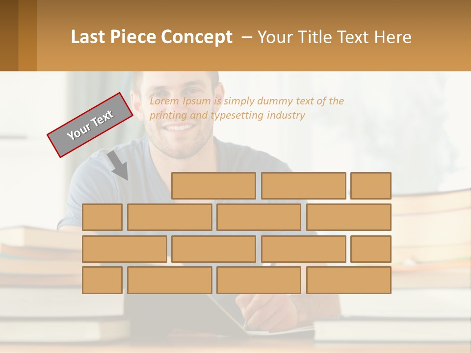 Man Writes A Report PowerPoint Template