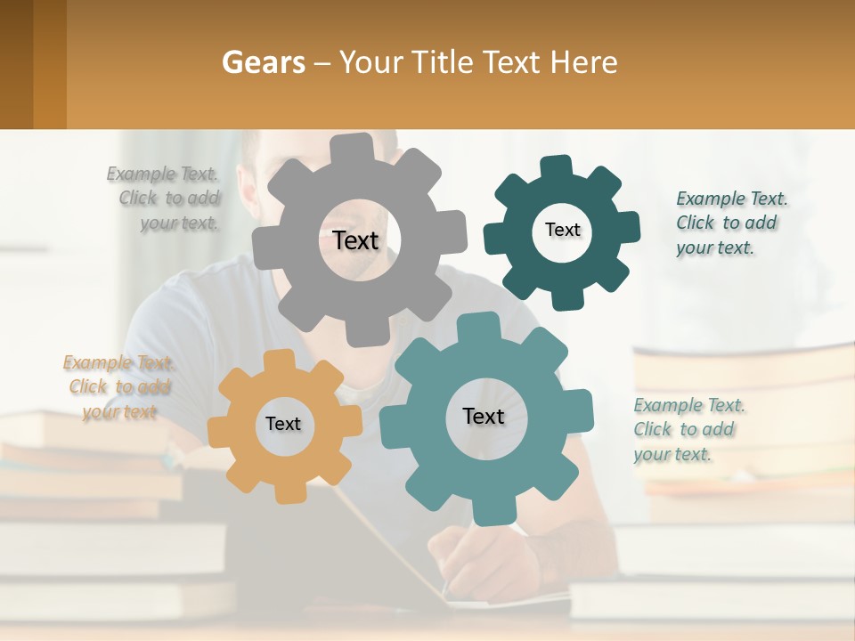 Man Writes A Report PowerPoint Template